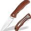 Cuchillo plegable táctico acero 8cr13mov 3.74pulg mango madera