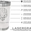 Vaso térmico 16oz ancla barco grabado blanco