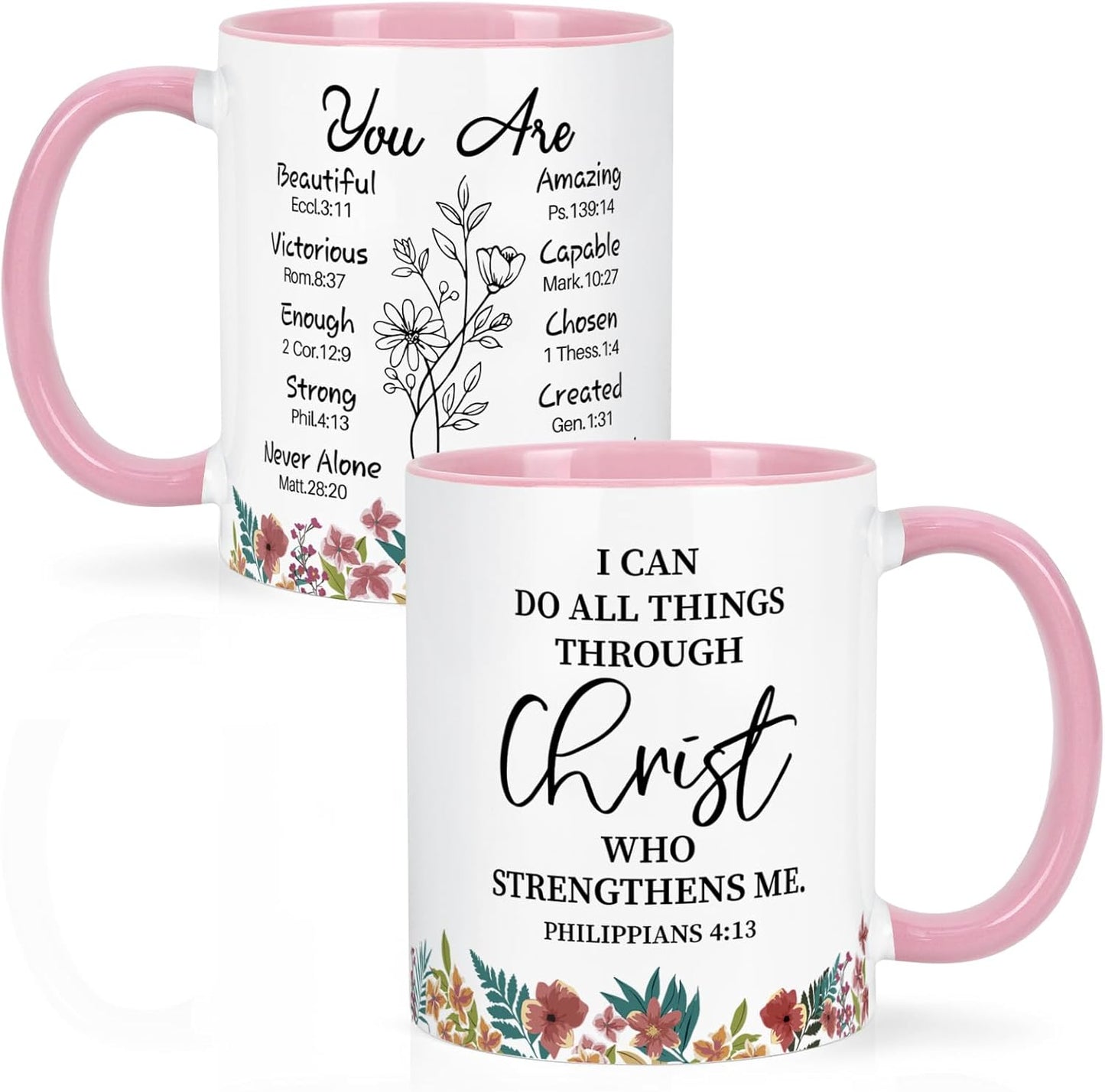 Tazas café cristianas para mujer 11oz dos tonos