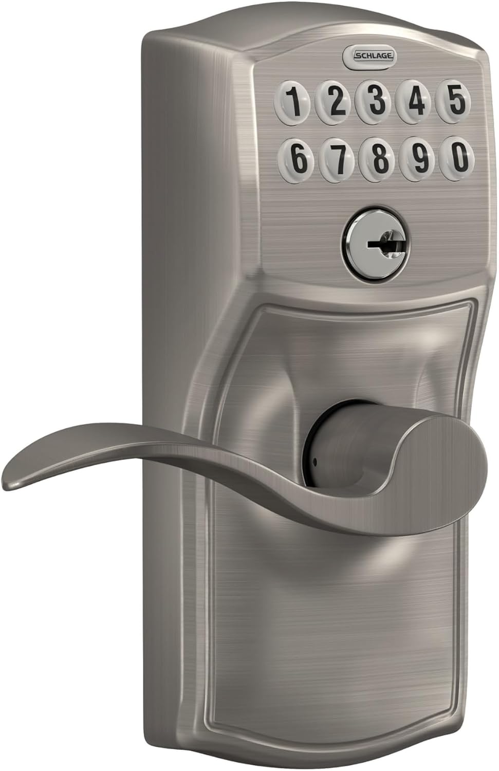 Entrada teclado Flex-Lock palancas Accent níquel satinado