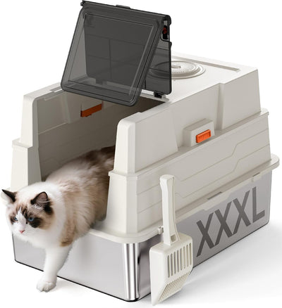 Caja arena xxxl acero inox con tapa 28x20.5x16.5