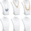 6 Pzas Soporte Joyas Terciopelo para Maniquí Blanco