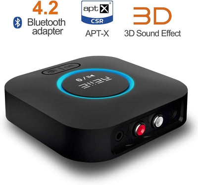 Receptor Bluetooth 4.2 con sonido 3D AptX para hogar y auto