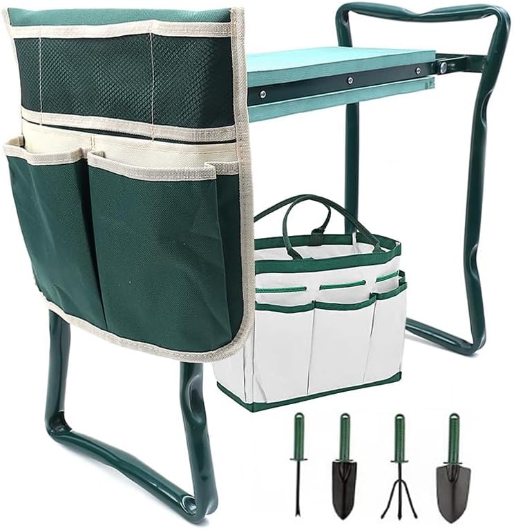 Taburete plegable con bolsa herramientas y almohadilla EVA