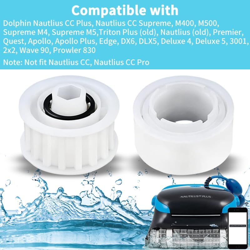 Ruedas guía 4 Pzas con engranajes polea comp Nautilus CC Plus