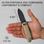 Cuchillo plegable Drop Bear 2 hojas aluminio bronce bloqueo