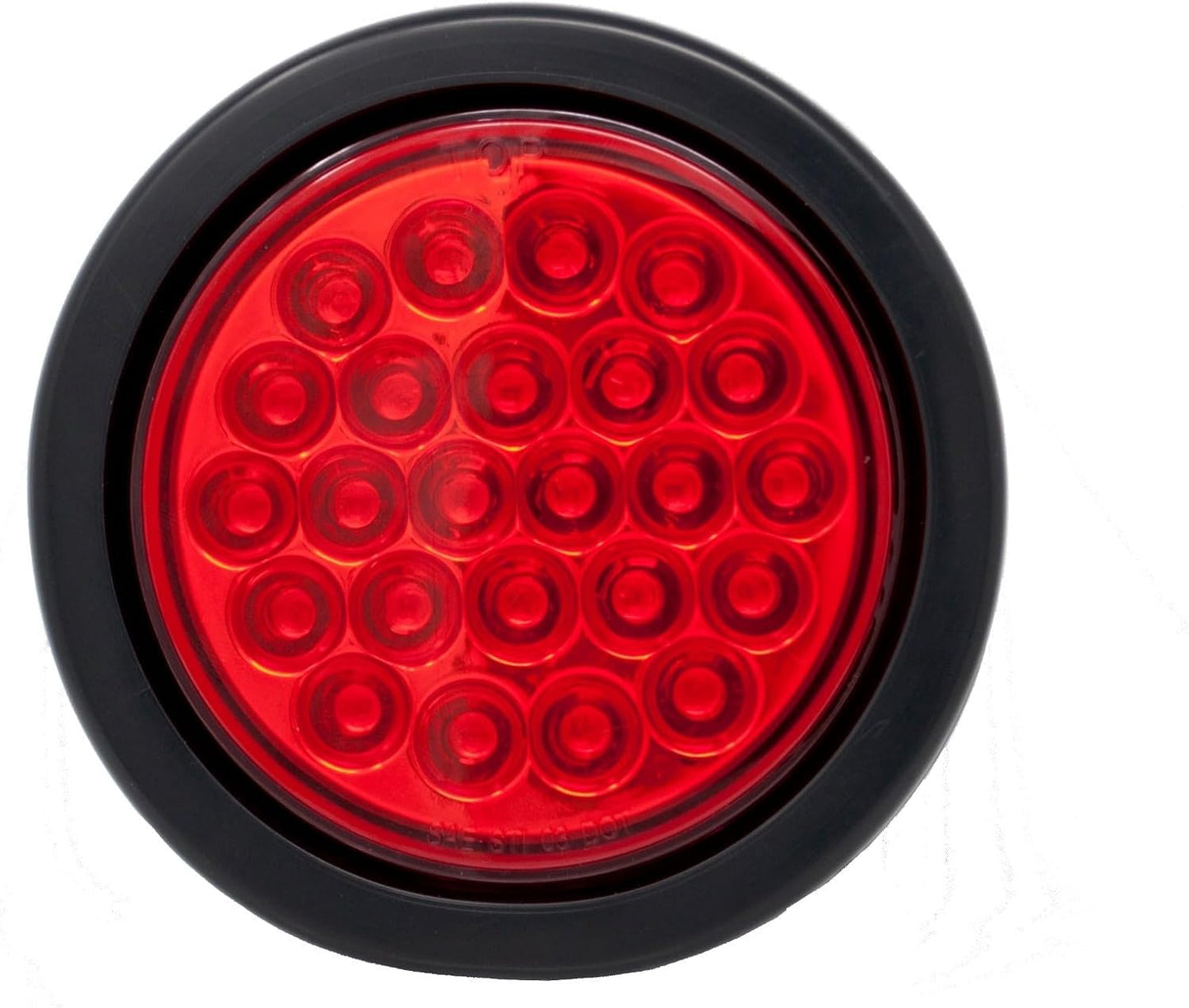 Luz trasera 4pulg redondo 24led 3cables coleta camiones