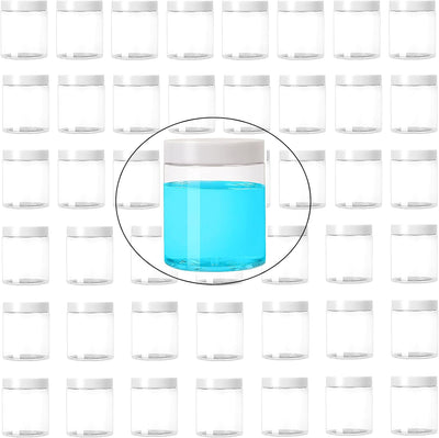 45 Pzas Tarros Plástico 8oz Tapas Transparentes