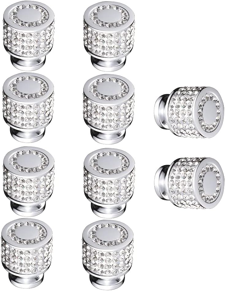 Pomos cobre gabinetes y cajones plateado pack 10