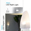 Luz nocturna LED enchufe blanco cálido UL dormitorio baño