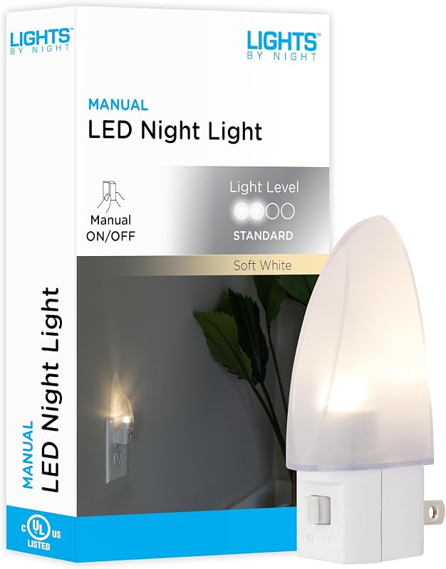 Luz nocturna LED enchufe blanco cálido UL dormitorio baño