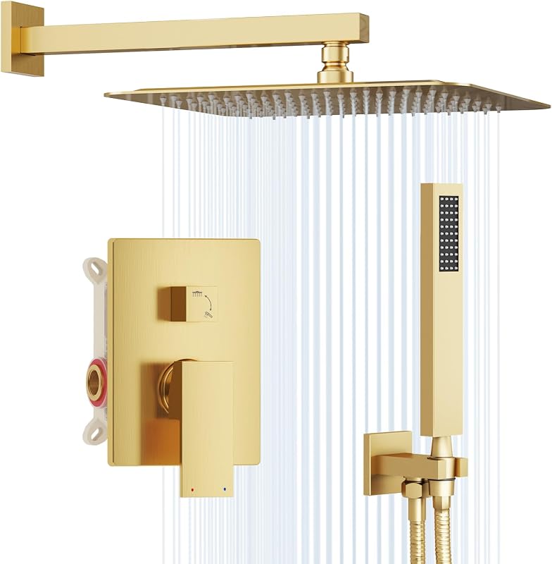 Sistema ducha acero inox 10" alta presión con rociador
