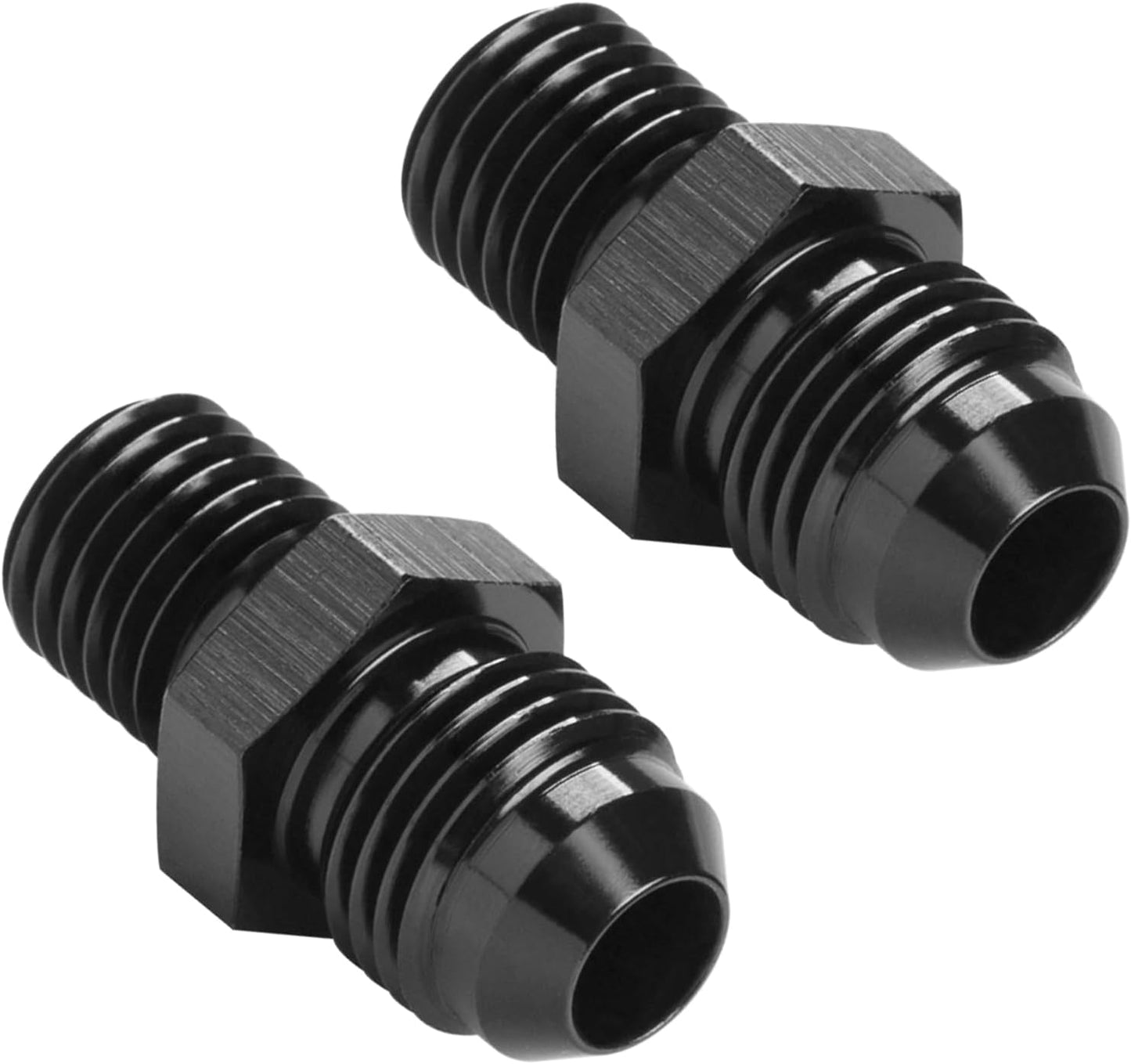 Adaptador combustible aluminio negro M12x1.0 a 4AN macho
