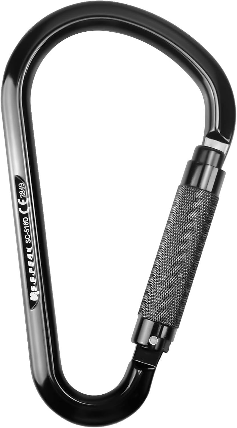 Gancho escalera aluminio 22kN bloqueo auto mosqueton