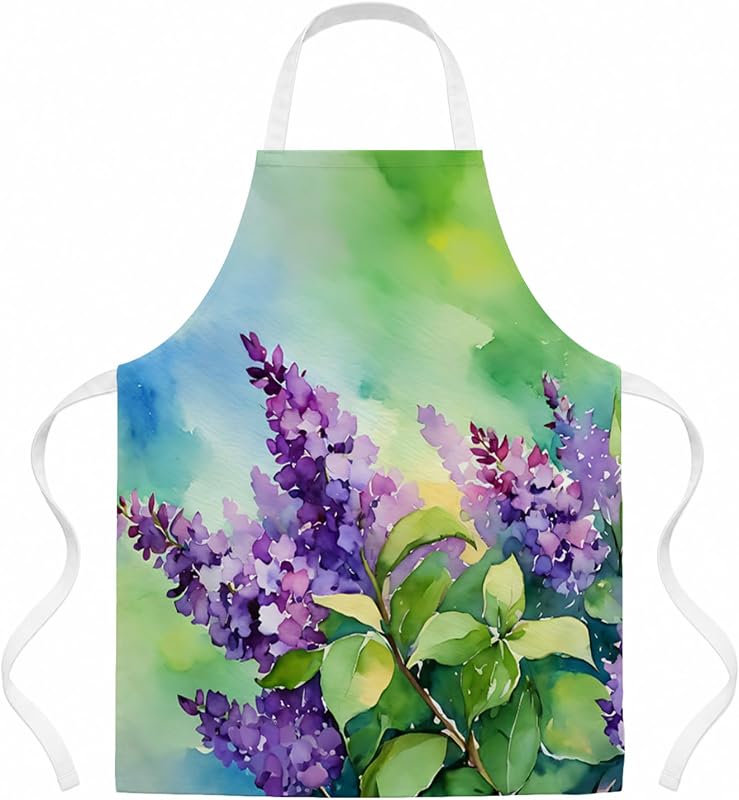 Delantal flores acuarela unisex