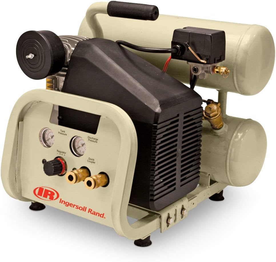 Compresor aire portátil doble tanque 2hp 4gal