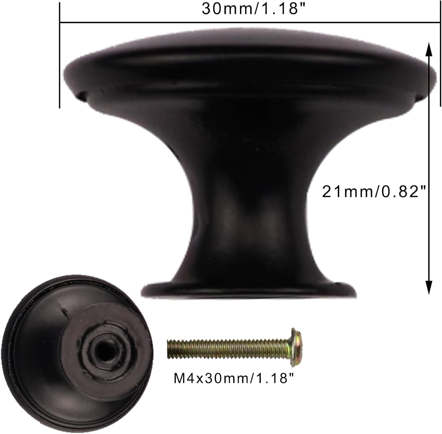 12 Pzas Tiradores Metal Negro Vintage para Muebles