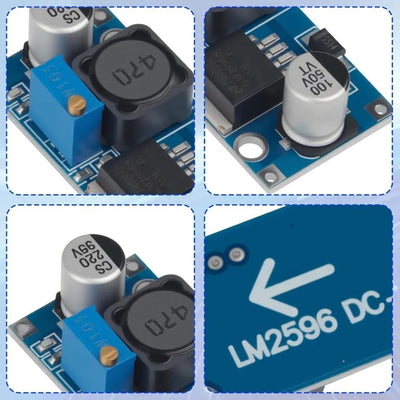 Pack 10 módulos conversión energía DC-DC LM2596 regulador voltaje
