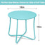Mesa auxiliar redonda acero 18x18" para patio balcón