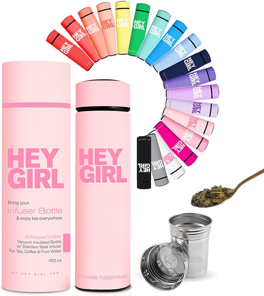 Botella infusor acero inox 15oz té portátil regalo mujer