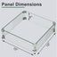 Protector viento vidrio hoguera 15x15x6pulg soporte aluminio