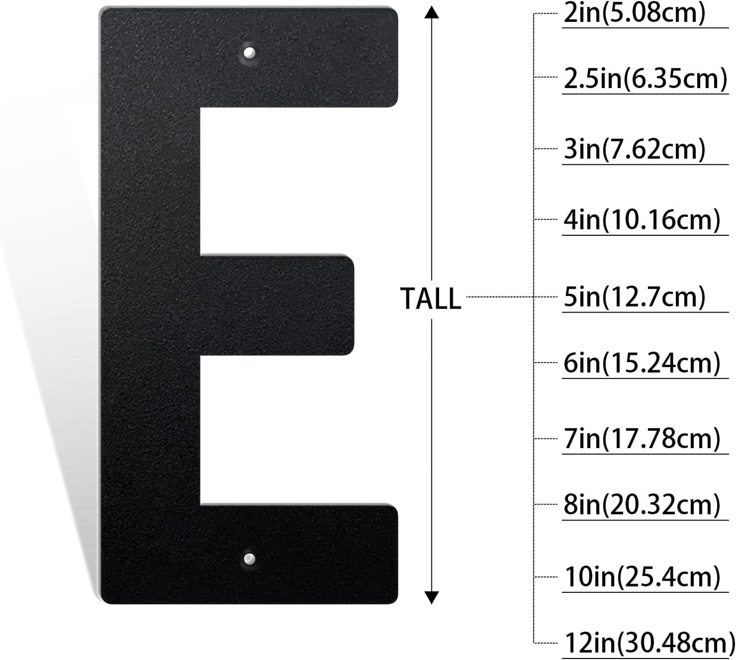 Letras aluminio negro 3" números puerta exterior moderno