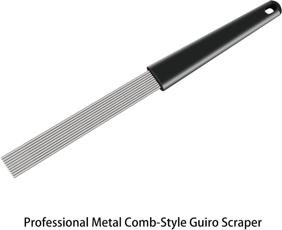 Guiro Raspador Percusión 12pulg Profesional 2 Pack