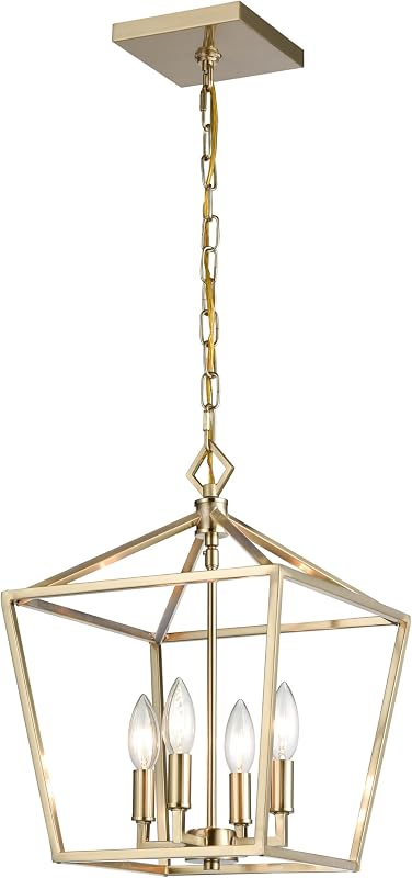 Colgante 4 luces Champ acabado dorado moderno