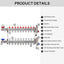 Colector radiante PEX acero inox 10 ramas 1/2pulg