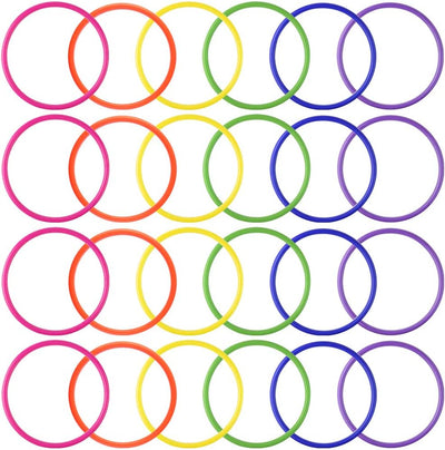 Juego 24 anillos plástico multicolor para niños carnaval