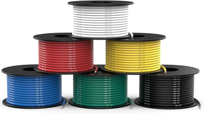 Cable cobre estañado 600pies 6 colores automoción bricolaje