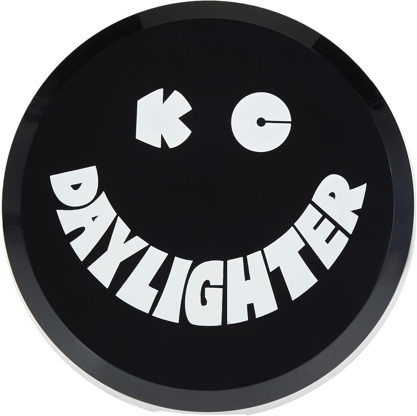 Cubierta plástico negro luz 15.24cm logotipo blanco