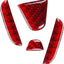 Emblema fibra carbono adhesivo Honda Civic 16-21 rojo 4pzas