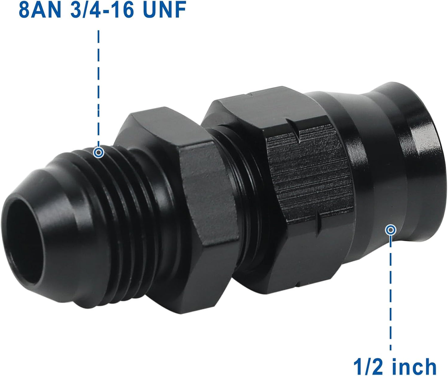 Adaptador 8AN a 1/2" 2 Pzas