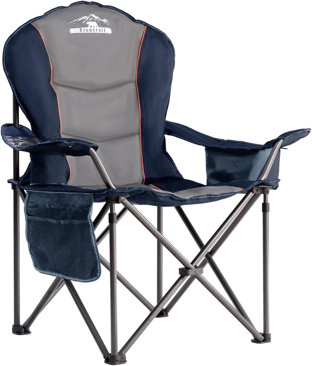 Silla campamento gran tamaño soporte 500lb brazo plegable