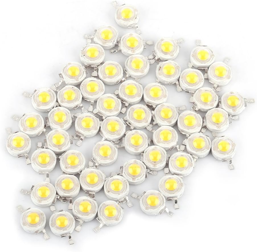 100 Cuentas LED 1W SMD COB Blancas Cálidas para Hogar Estudio
