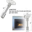 Llave gas universal para fogatas chimeneas 3pulg