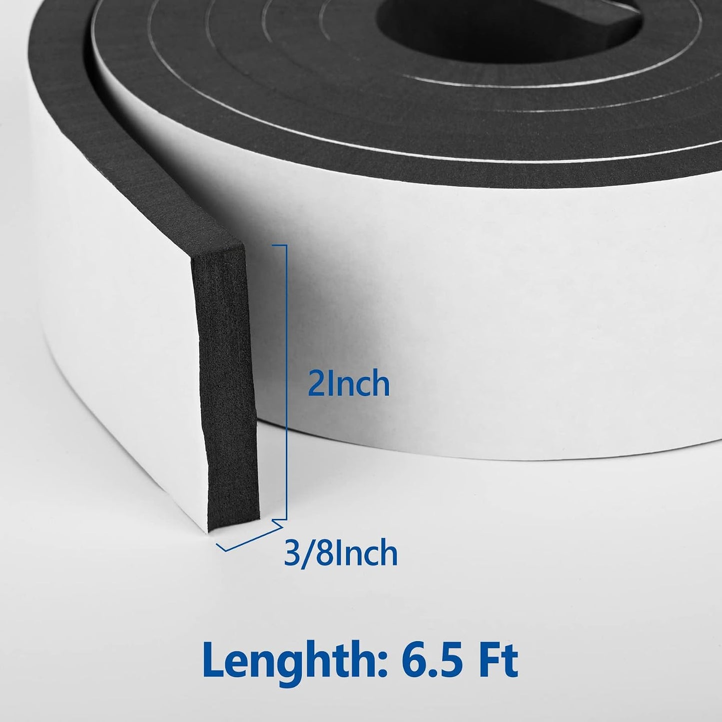 Cinta espuma 2x3/8pulg x6.5ft aislamiento sellado resistente