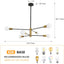 Lámpara techo Sputnik 6 luces industrial dormitorio