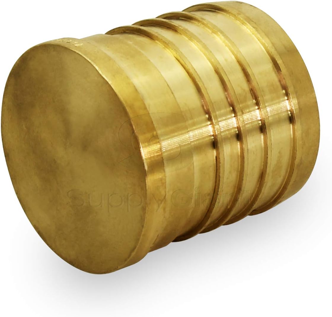Tapón tubo clavija púas gigante 3/4 pulg latón 5 pzas