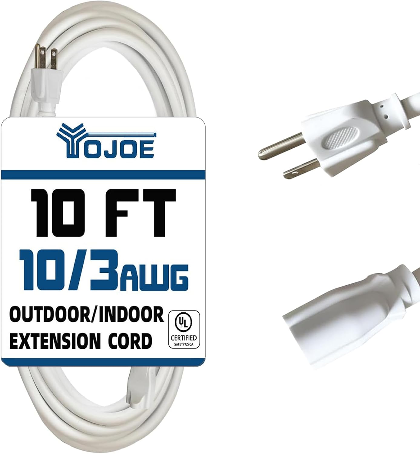 Cable extensión 15A 10pies resistente interiores exteriores