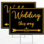 2 Carteles Boda Plástico 17x13" Flechas
