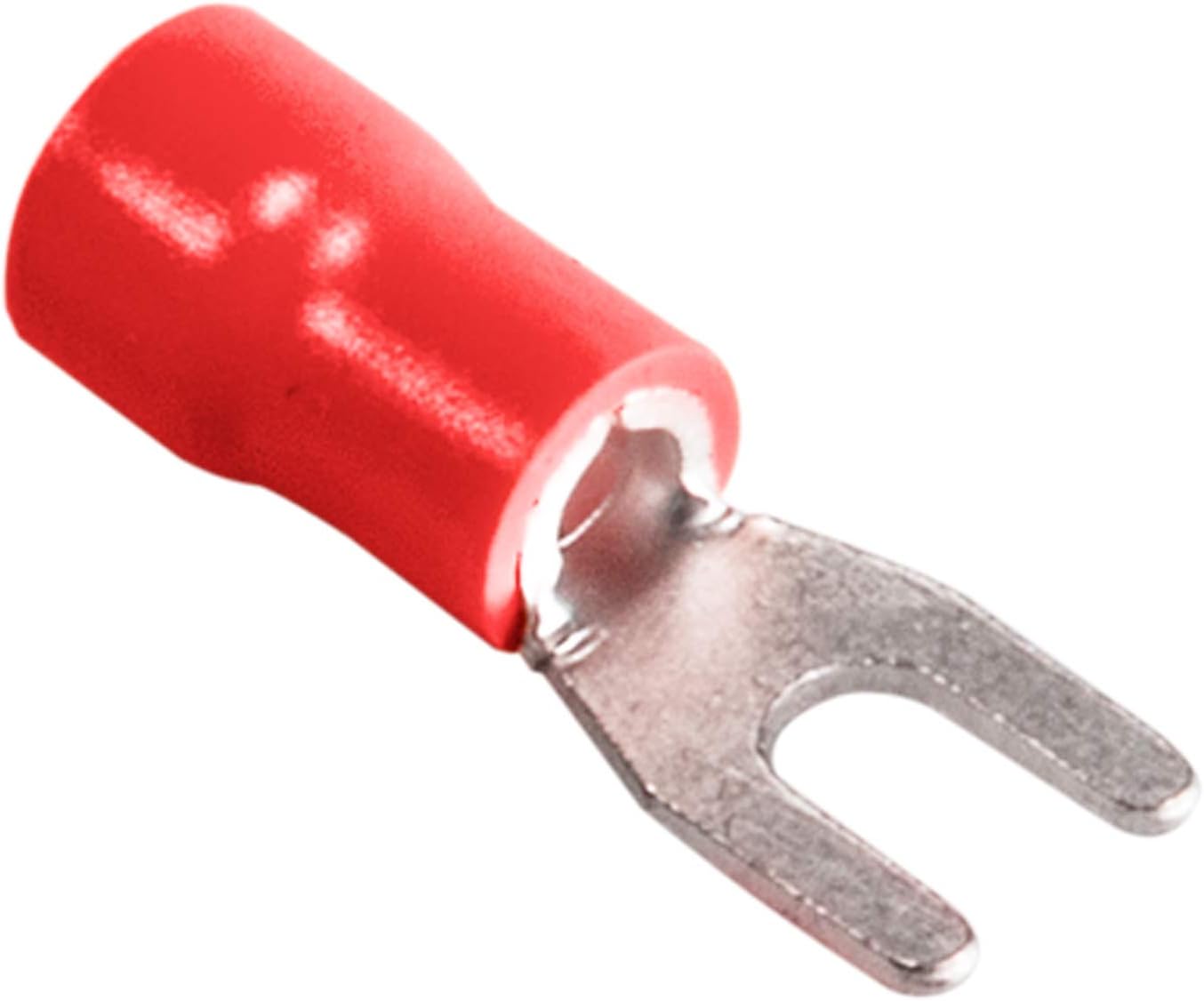 100 Conectores Alambre Horquilla Aislados 22-16 AWG Rojo