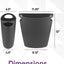 Cubo basura plástico 2.5gal estrecho para dormitorio oficina