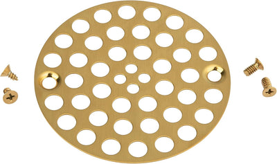 Juego adornos drenaje ducha 4pulg rejilla filtro oro