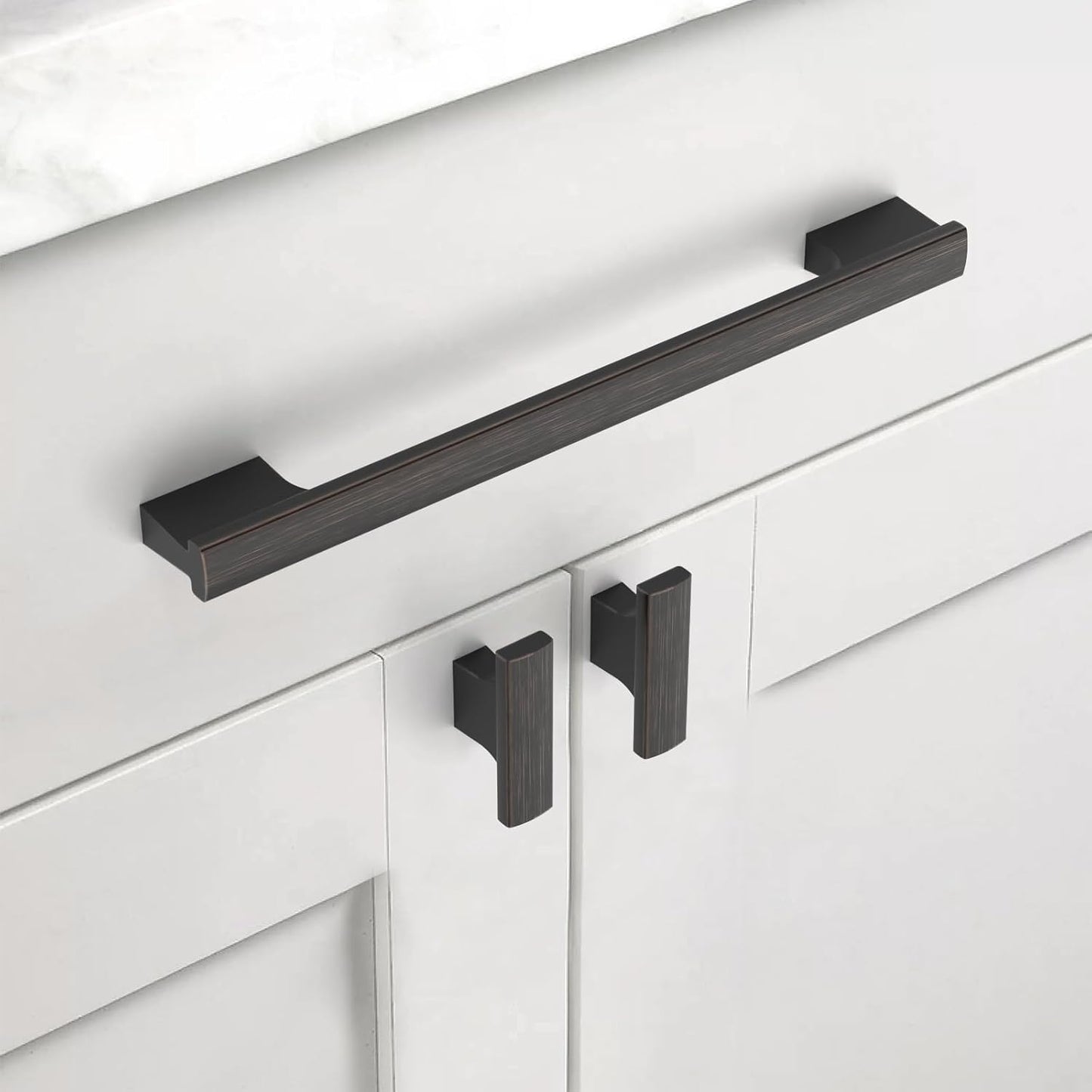 10 Tiradores Cocina 7.5pulg Color Bronce Aceitado