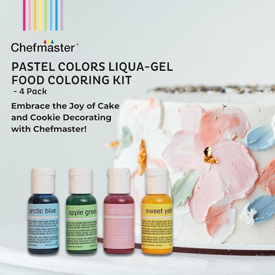 Kit colorante alimenticio pastel 4 pzas fórmula fácil