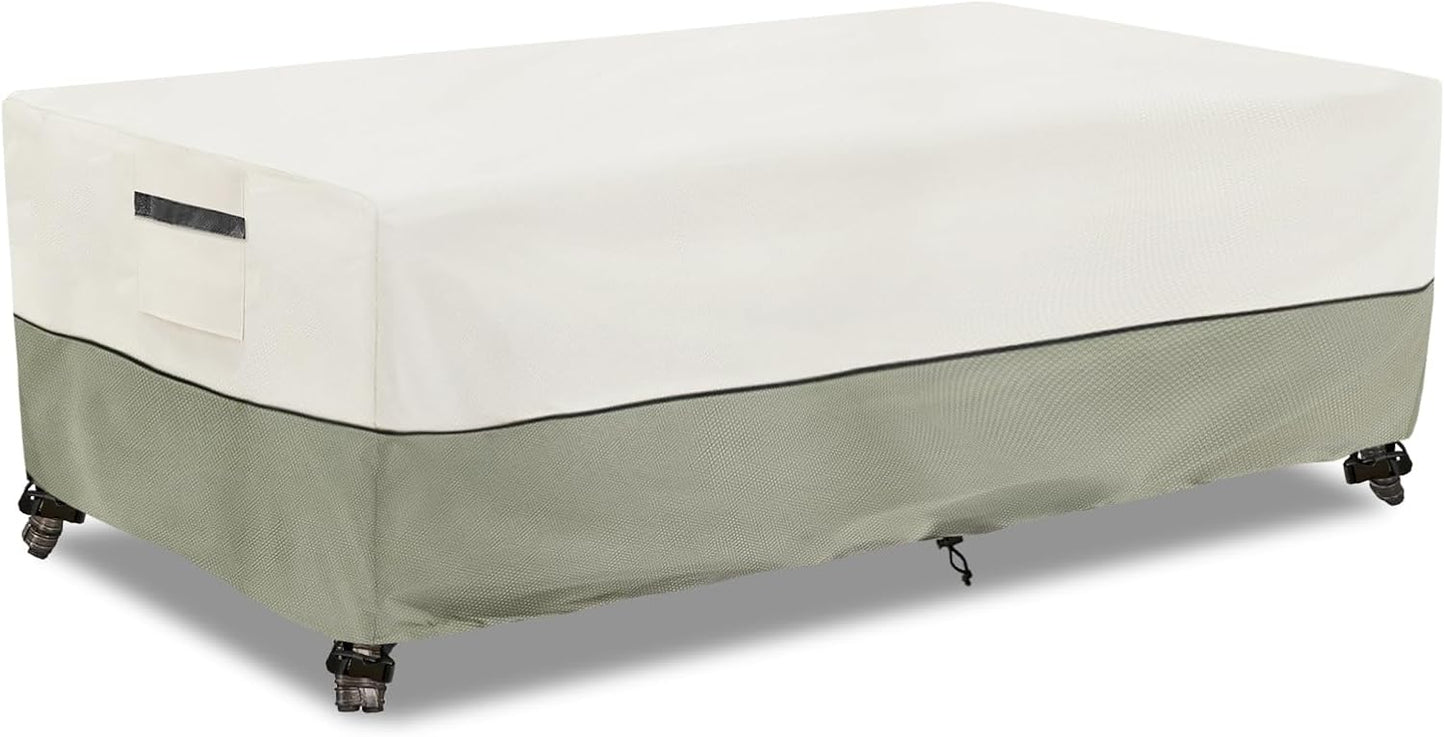 Funda mesa exterior 48x28" impermeable blanco y gris