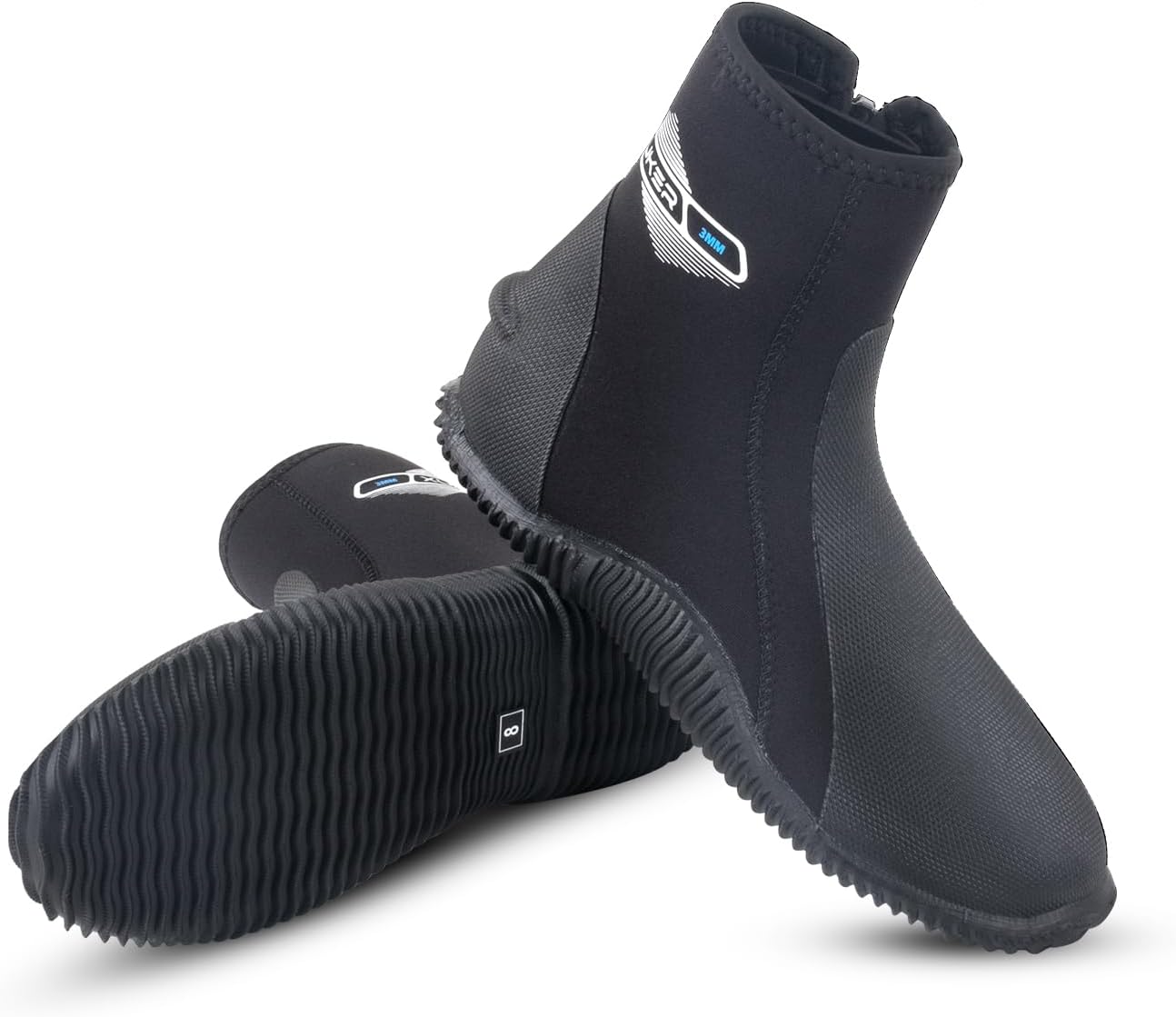 Botas neopreno buceo 0.118-0.197" cremallera antiderrap