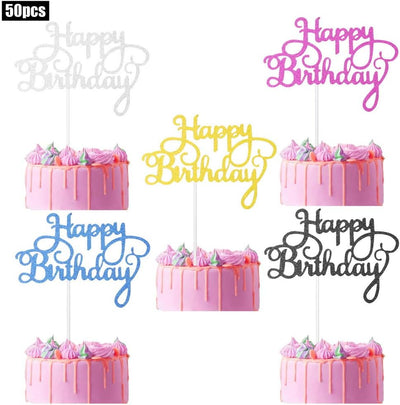 Adornos tartas cumpleaños color negro niños adultos